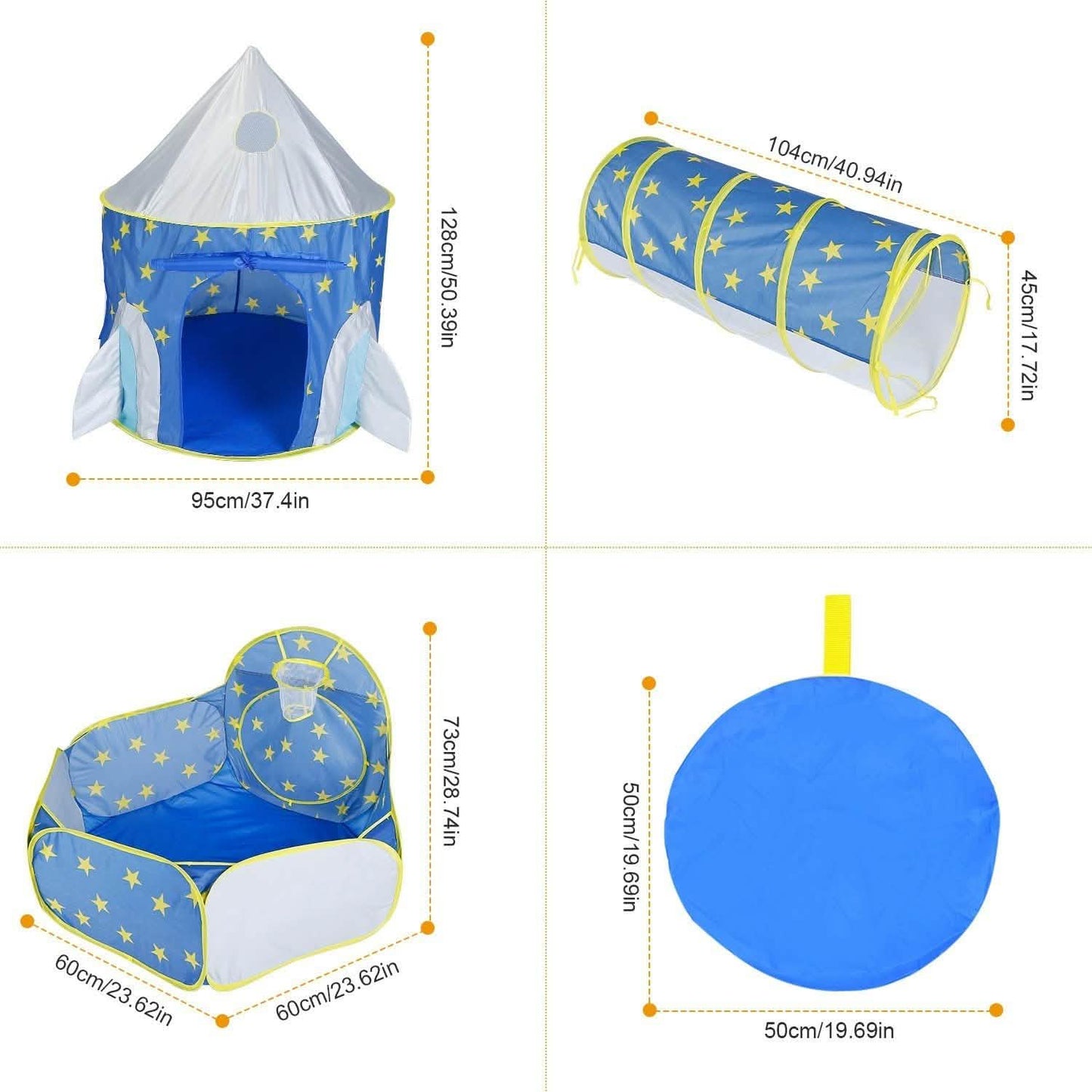 3-in-1 Kids Play Tent Ball Pit Set DailySale
