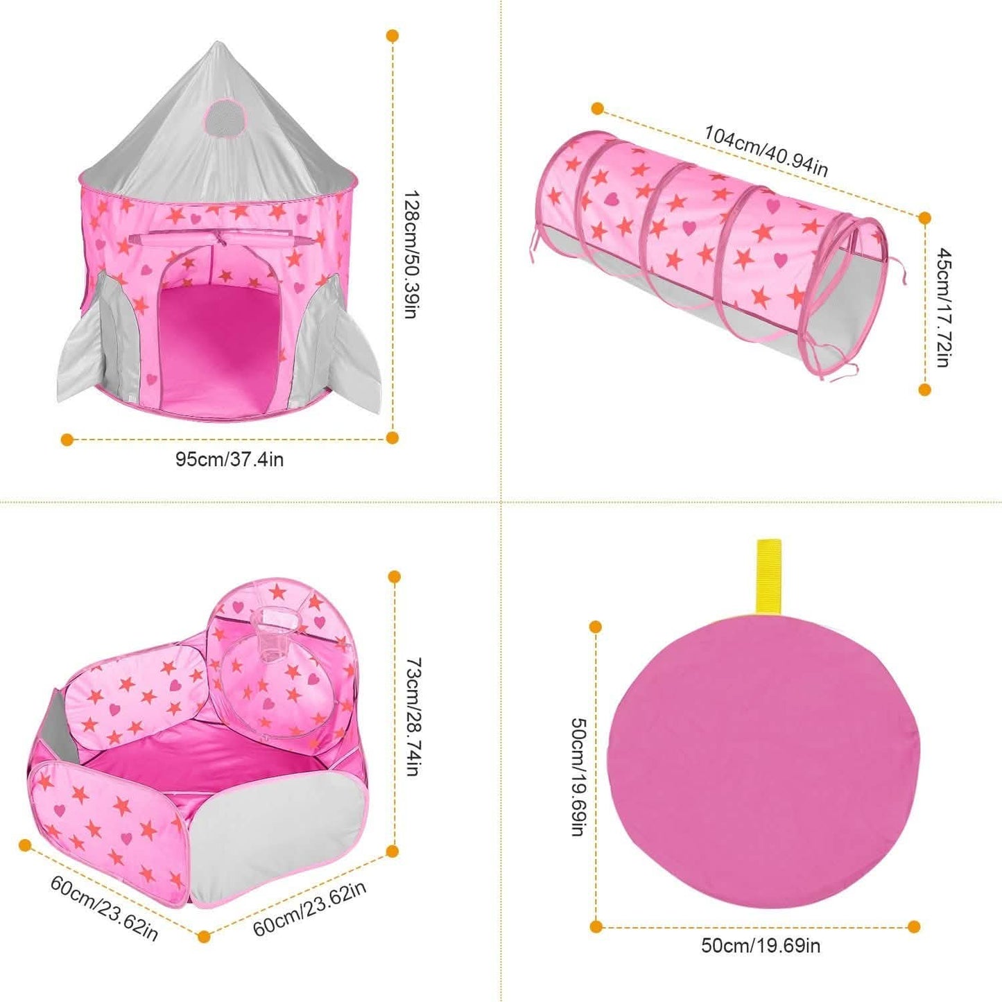 3-in-1 Kids Play Tent Ball Pit Set DailySale