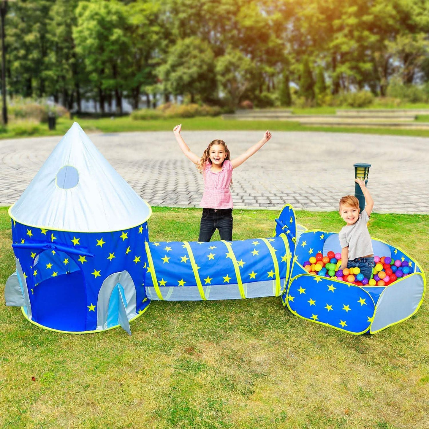 3-in-1 Kids Play Tent Ball Pit Set DailySale