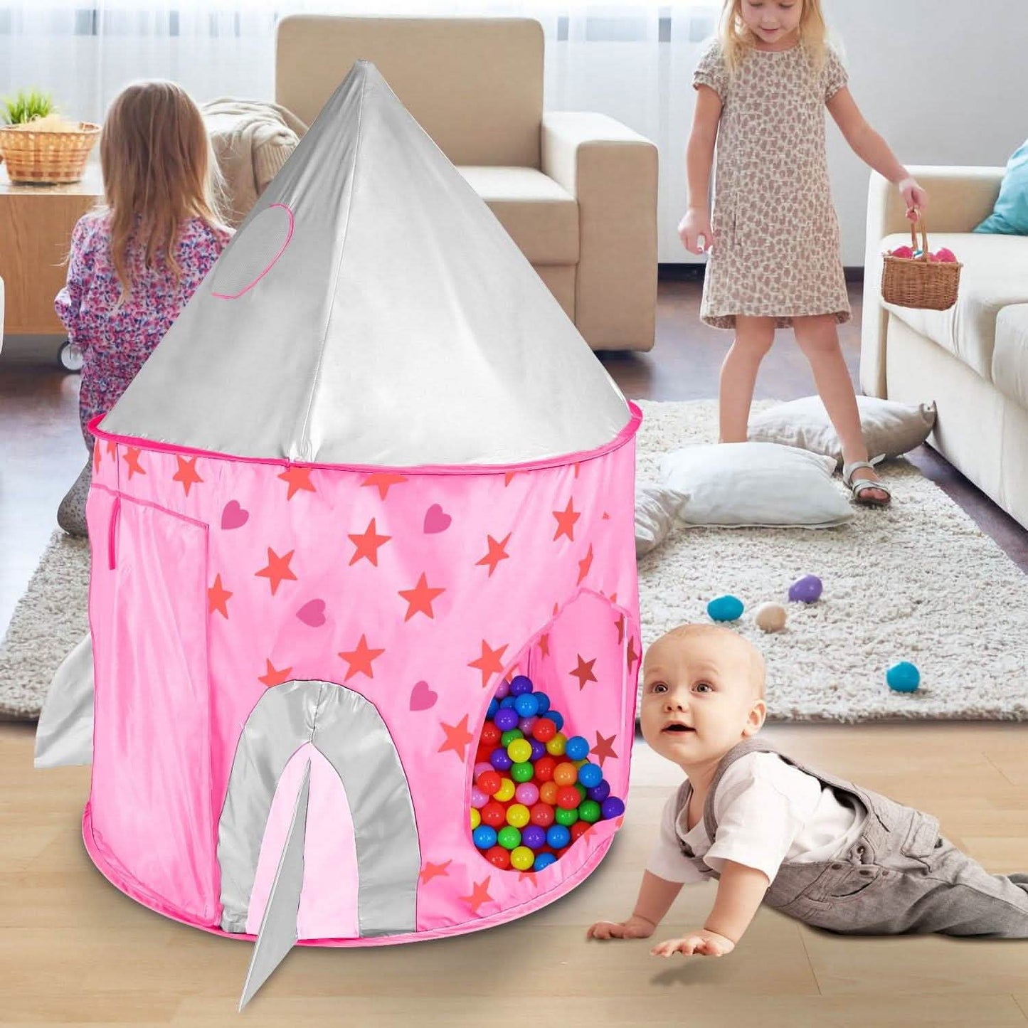 3-in-1 Kids Play Tent Ball Pit Set DailySale