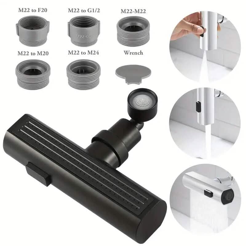 3-Mode Leakproof Sink Faucet Adapter - Durable Copper Construction for Kitchen and Bathroom DailySale