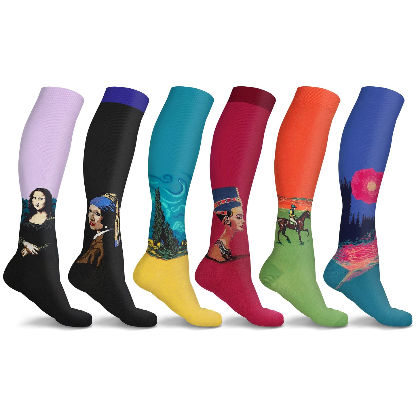 3 or 6-Pairs: DCF Famous Art Paintings Compression Socks DailySale