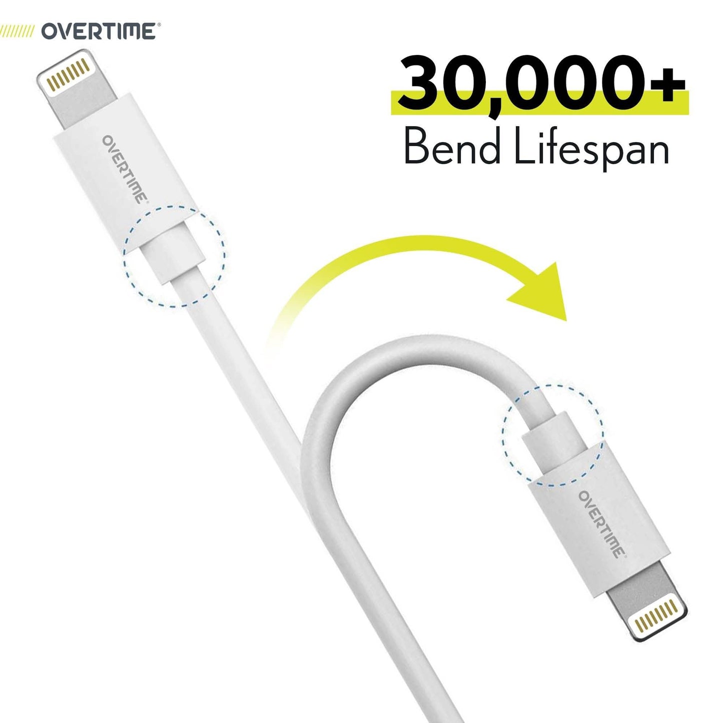 3-Pack: 4 Ft. Overtime Apple MFi Certified Lightning Cable DailySale