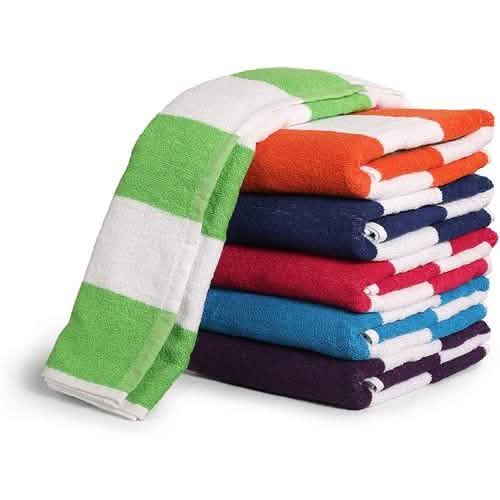 3-Pack: Cotton Bath Towel, Cabana Stripe Beach Towel DailySale