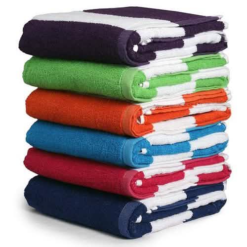3-Pack: Cotton Bath Towel, Cabana Stripe Beach Towel DailySale
