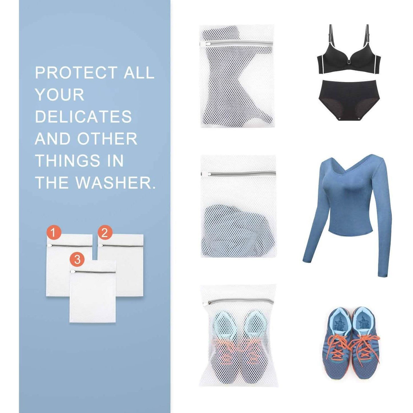 3-Pack: Durable Honeycomb Mesh Laundry Bags DailySale