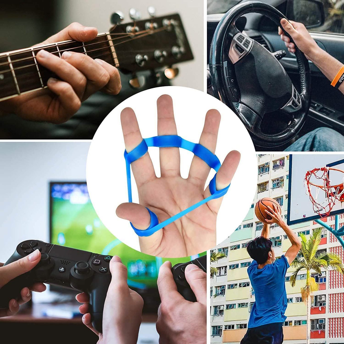 3-Pack: Finger Stretcher and Strengthener Resistance Bands DailySale