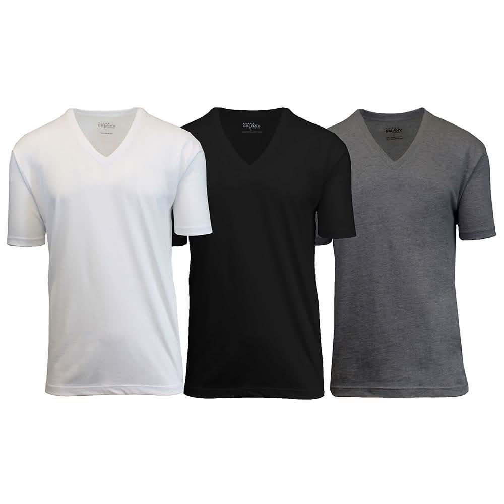 3-Pack: Galaxy By Harvic Men's Egyptian Cotton V-Neck Undershirt DailySale