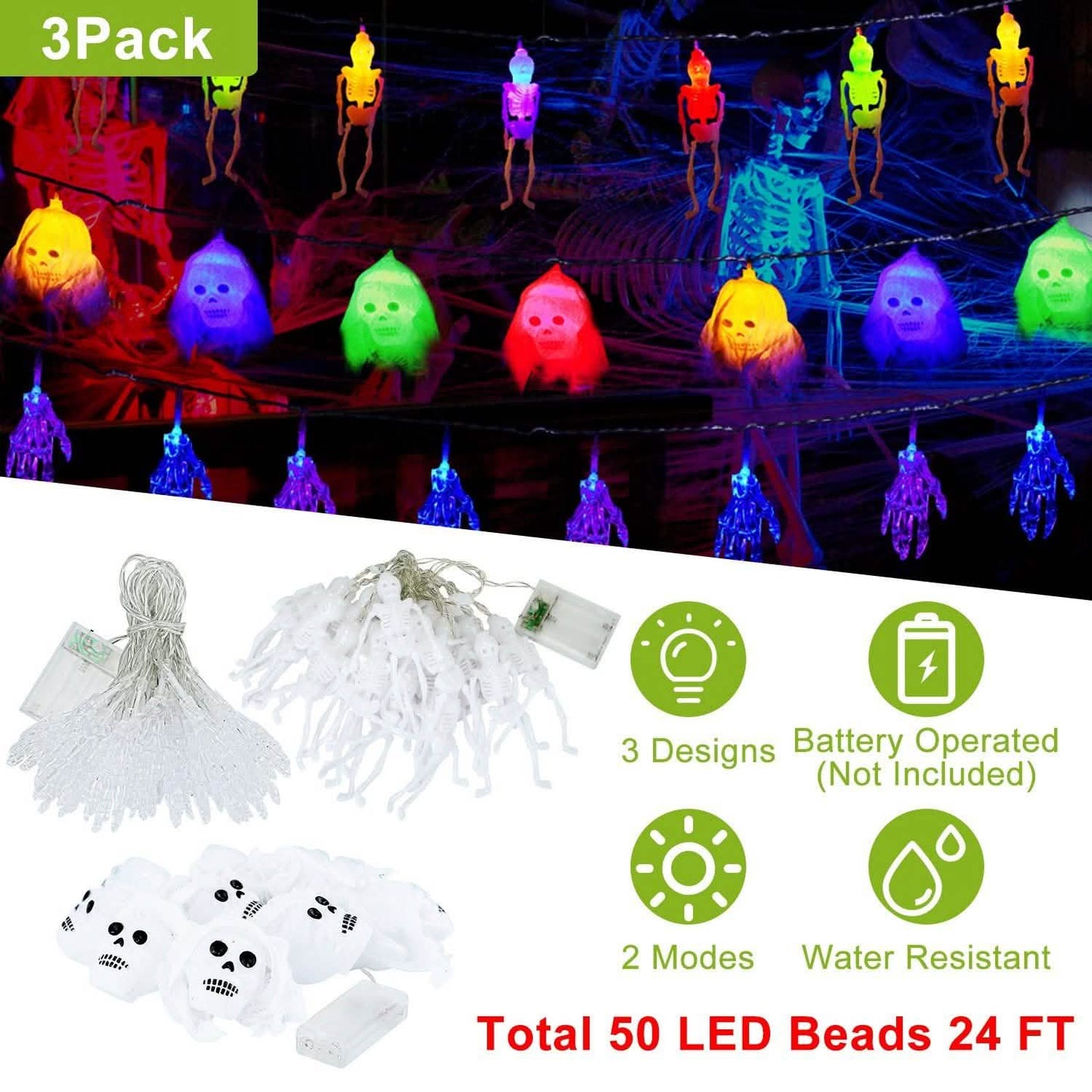 3-Pack: Halloween String Light Decorations DailySale