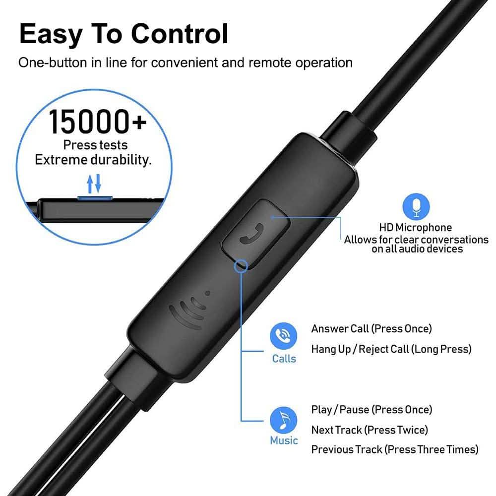 3-Pack: Noise Isolating Tangle Free In-Ear Headphones with Microphone DailySale