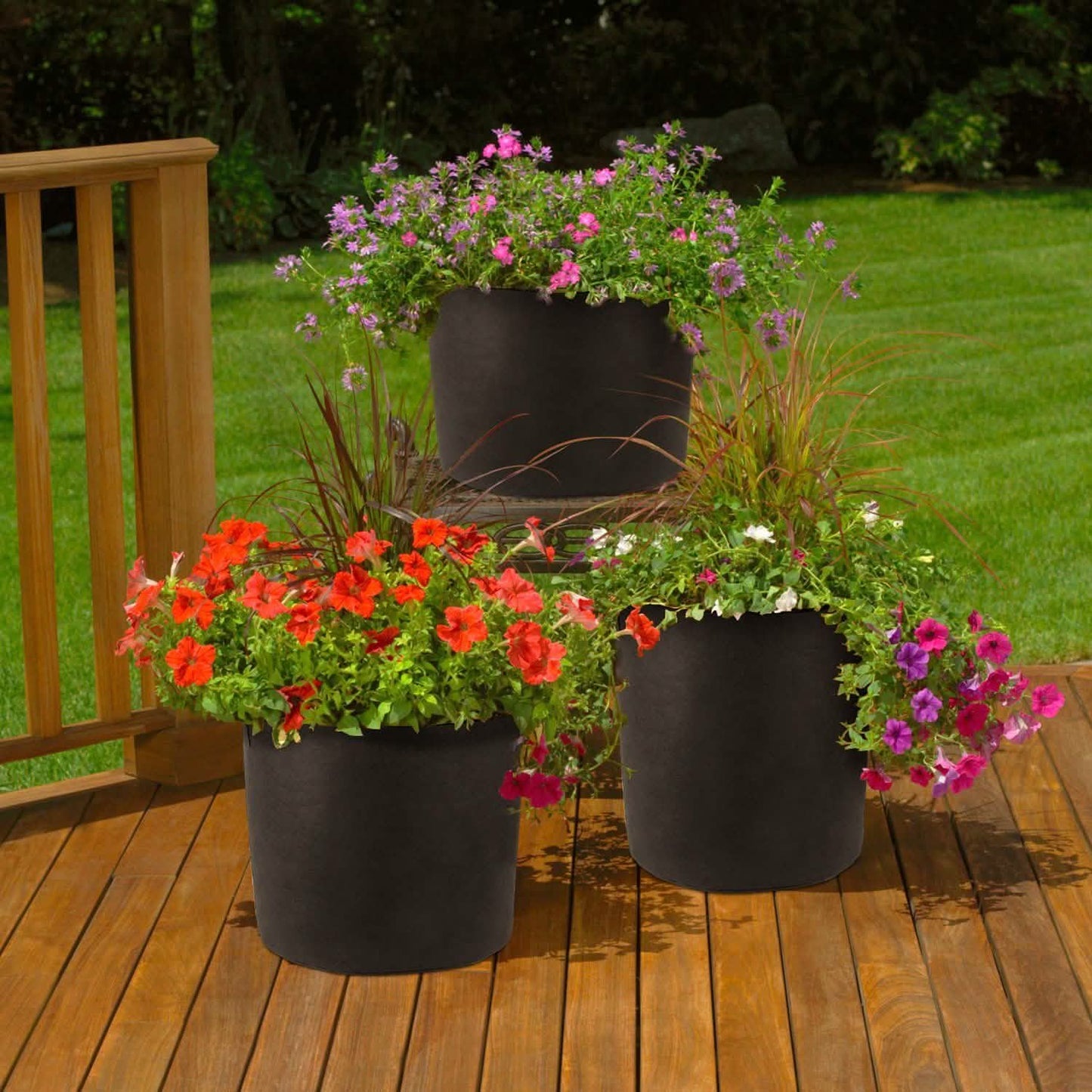 3-Pack: Planter Bags Breathable Planting Fabric Pots with Harvest Window DailySale