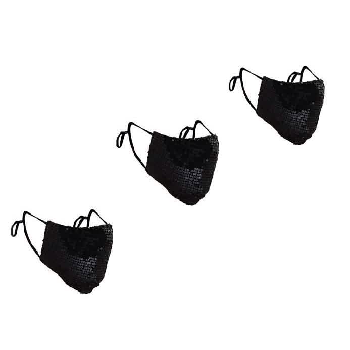 3-Pack: Reusable Washable Fitted Sequin Mask DailySale