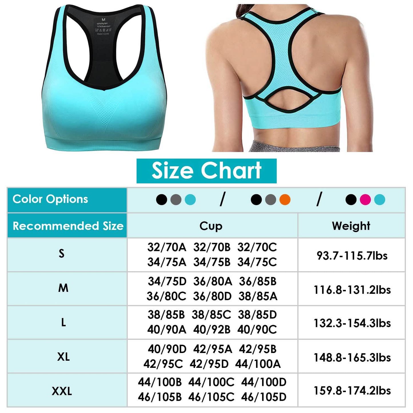 3-Pack: Women Padded Sports Bras DailySale