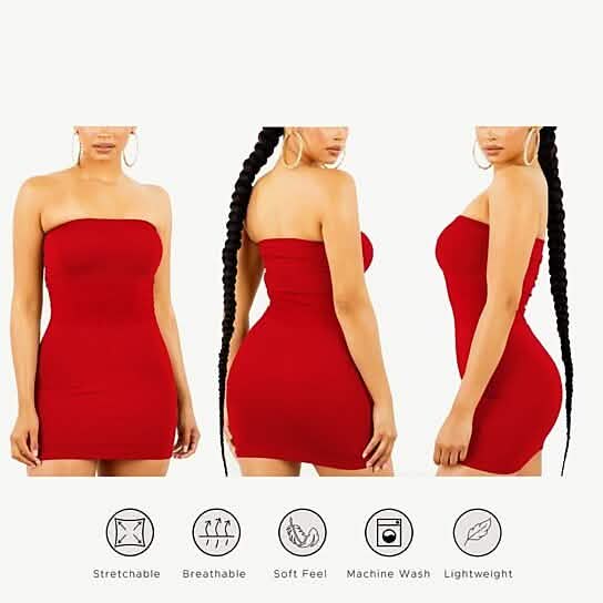 3-Pack: Women's Seamless Strapless Tube Dress DailySale