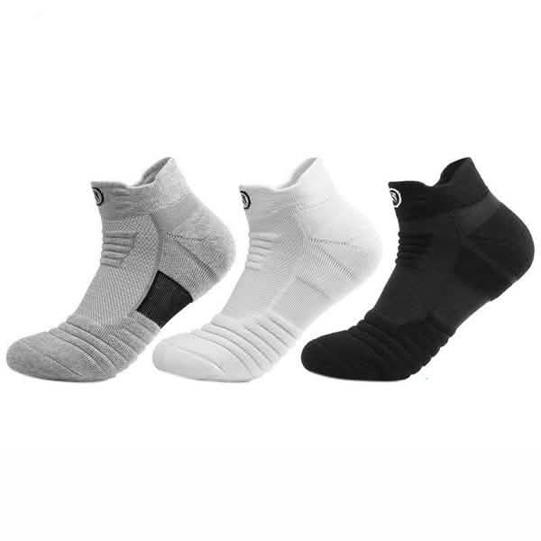 3-Pair: Men's Thick Towel Bottom Breathable Sweat-absorbent Outdoor Sports Running Socks Elite Basketball Sports Socks DailySale