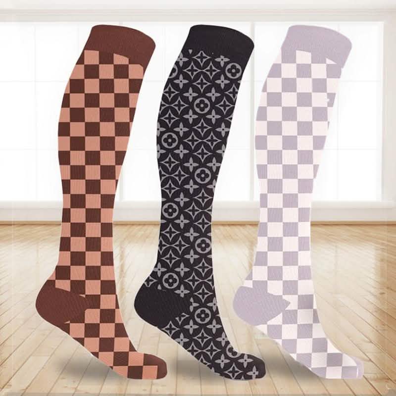 3-Pairs: Designer Inspired Knee High Compression Socks DailySale