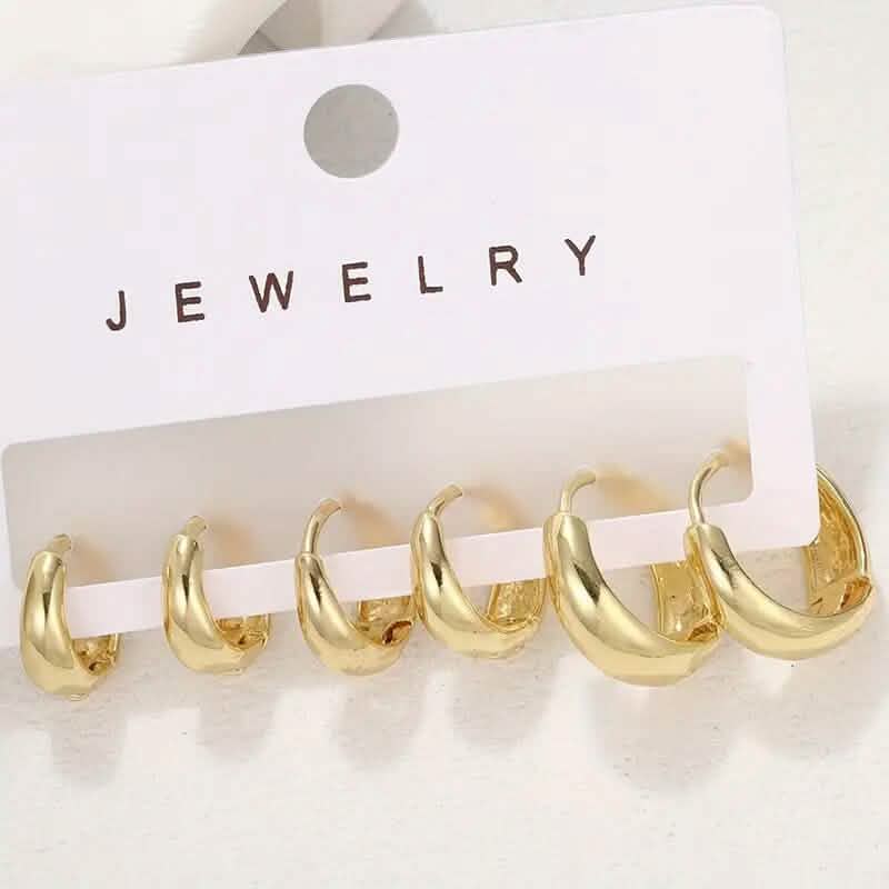 3-Pairs: Stylish and Simple Copper Earrings DailySale