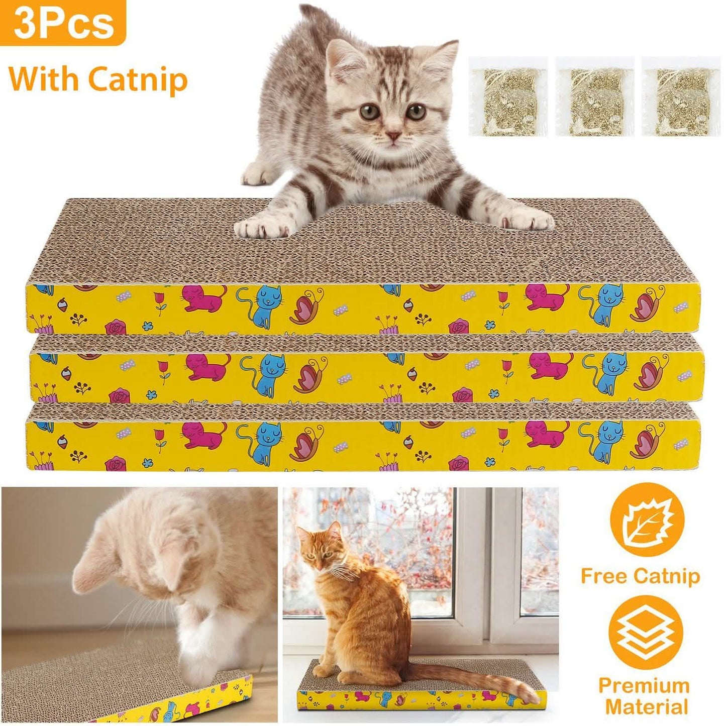 3-Piece: Cat Scratcher Pads DailySale