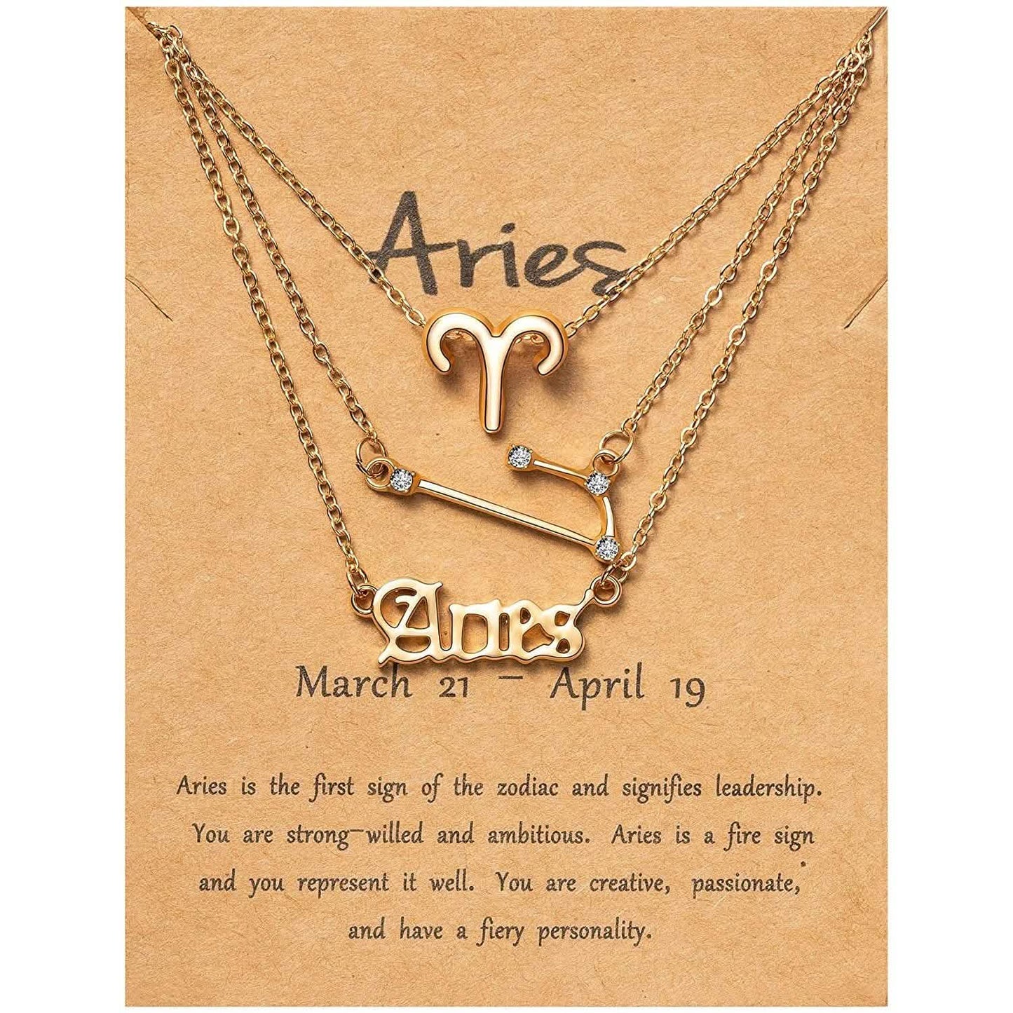 3-Piece: Constellation Zodiac Layer Necklaces DailySale