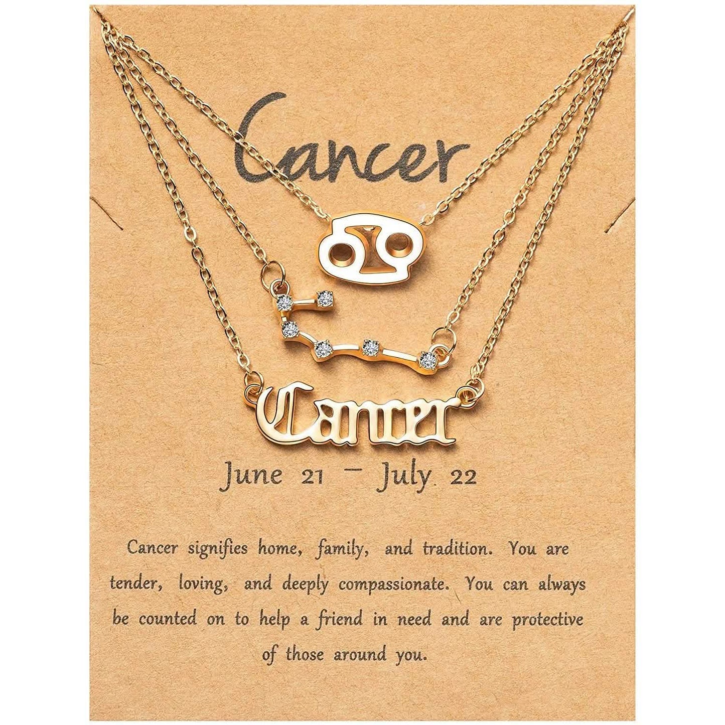 3-Piece: Constellation Zodiac Layer Necklaces DailySale
