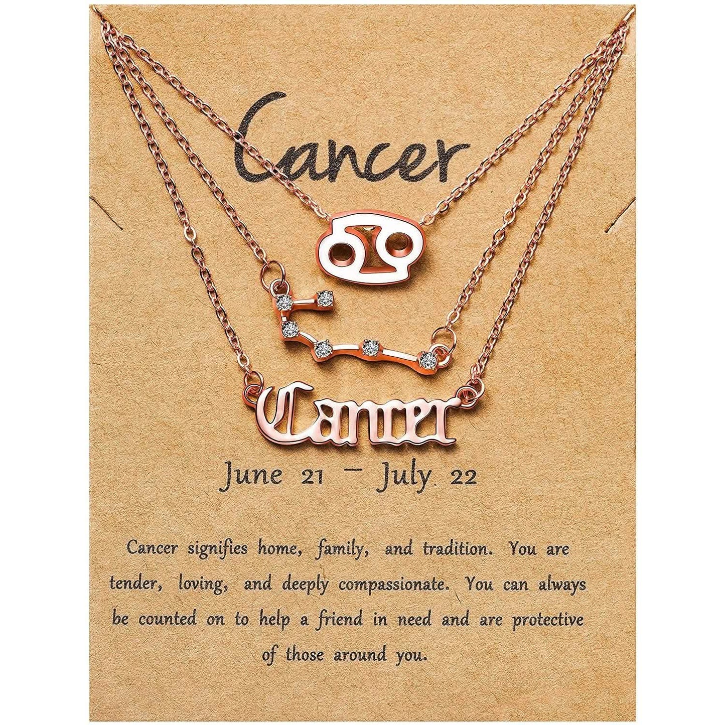 3-Piece: Constellation Zodiac Layer Necklaces DailySale