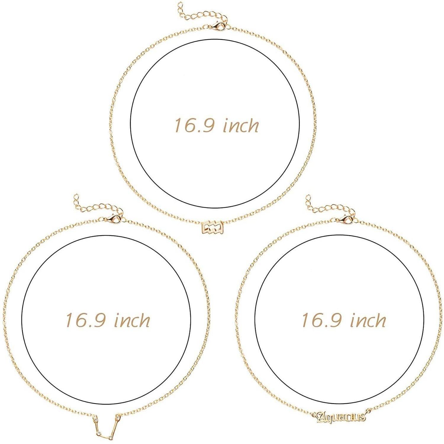 3-Piece: Constellation Zodiac Layer Necklaces DailySale