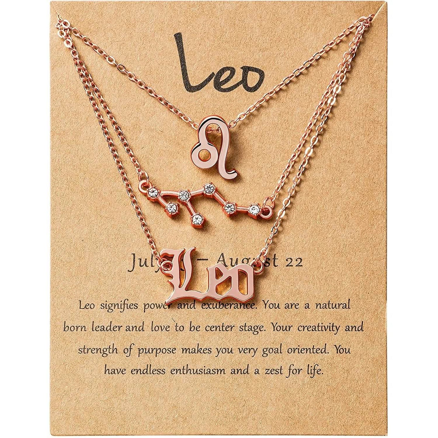 3-Piece: Constellation Zodiac Layer Necklaces DailySale