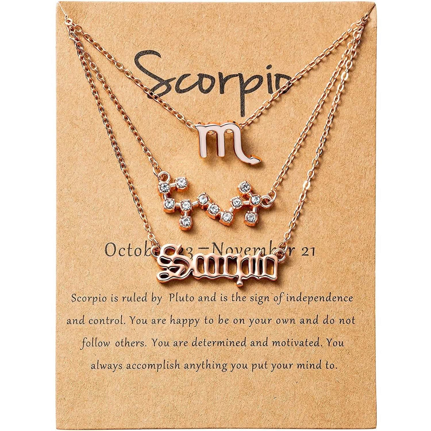 3-Piece: Constellation Zodiac Layer Necklaces DailySale