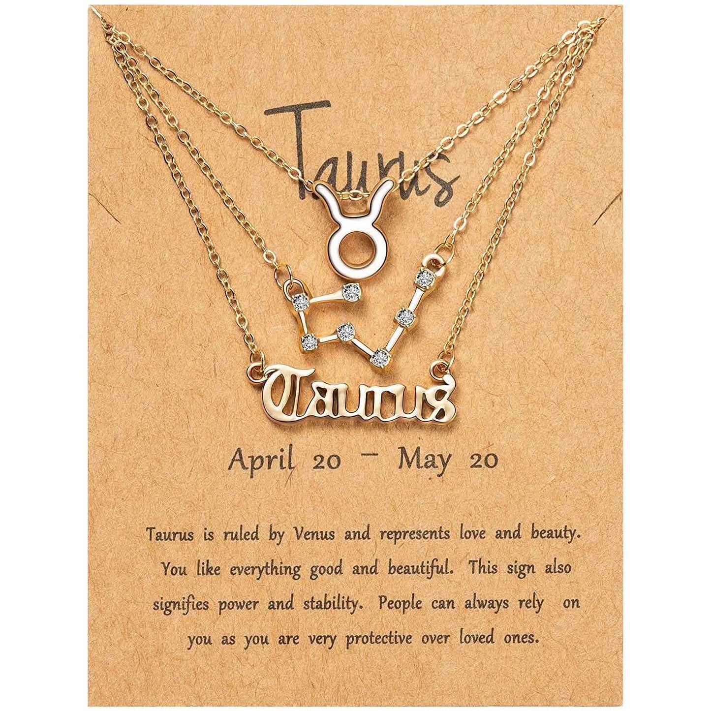 3-Piece: Constellation Zodiac Layer Necklaces DailySale
