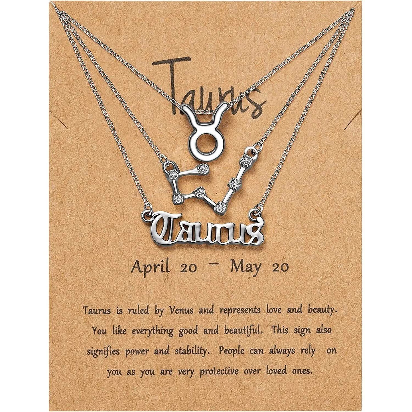 3-Piece: Constellation Zodiac Layer Necklaces DailySale