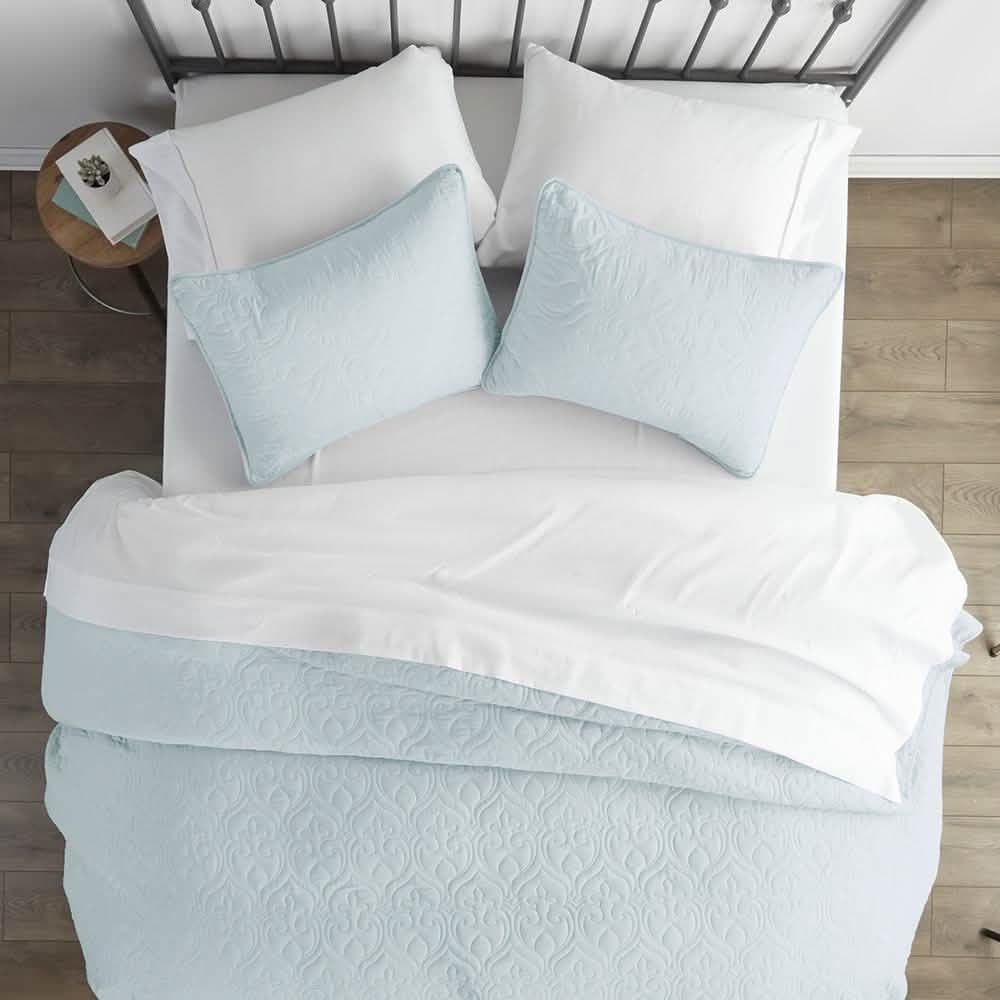 3-Piece: Damask Quilted Coverlet Set DailySale