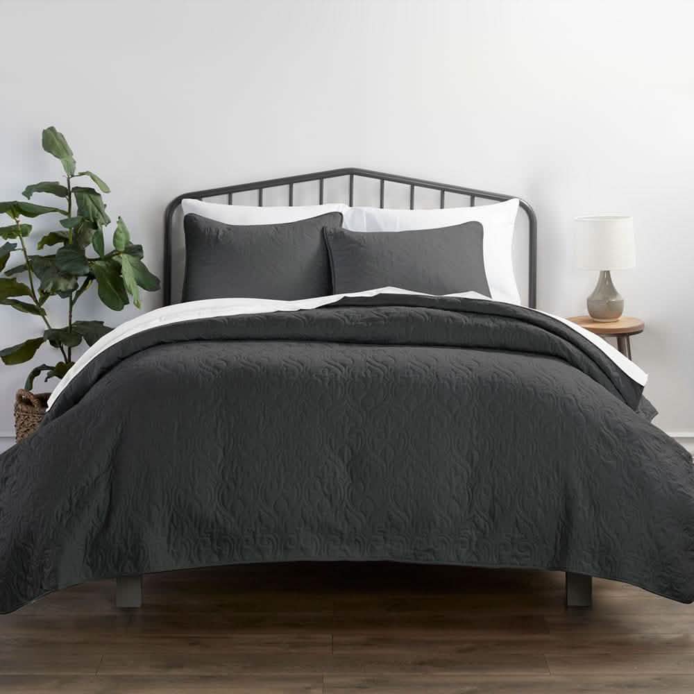 3-Piece: Damask Quilted Coverlet Set DailySale