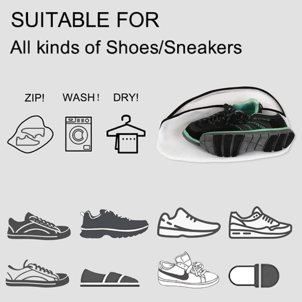 3-Piece Set: Mesh Shoe Laundry Bags with Zip Closure DailySale