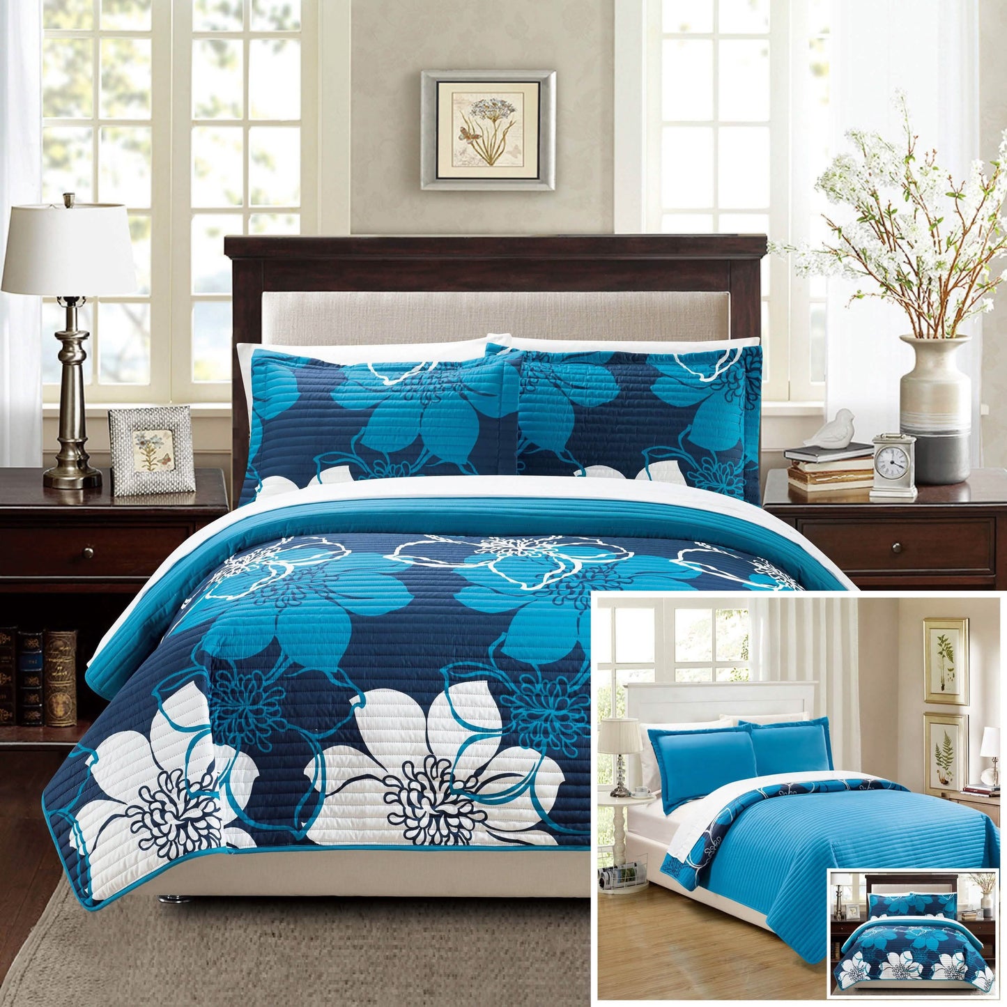 3-Piece Set: Woodside Twin, Queen or King Bedding Quilt Set DailySale