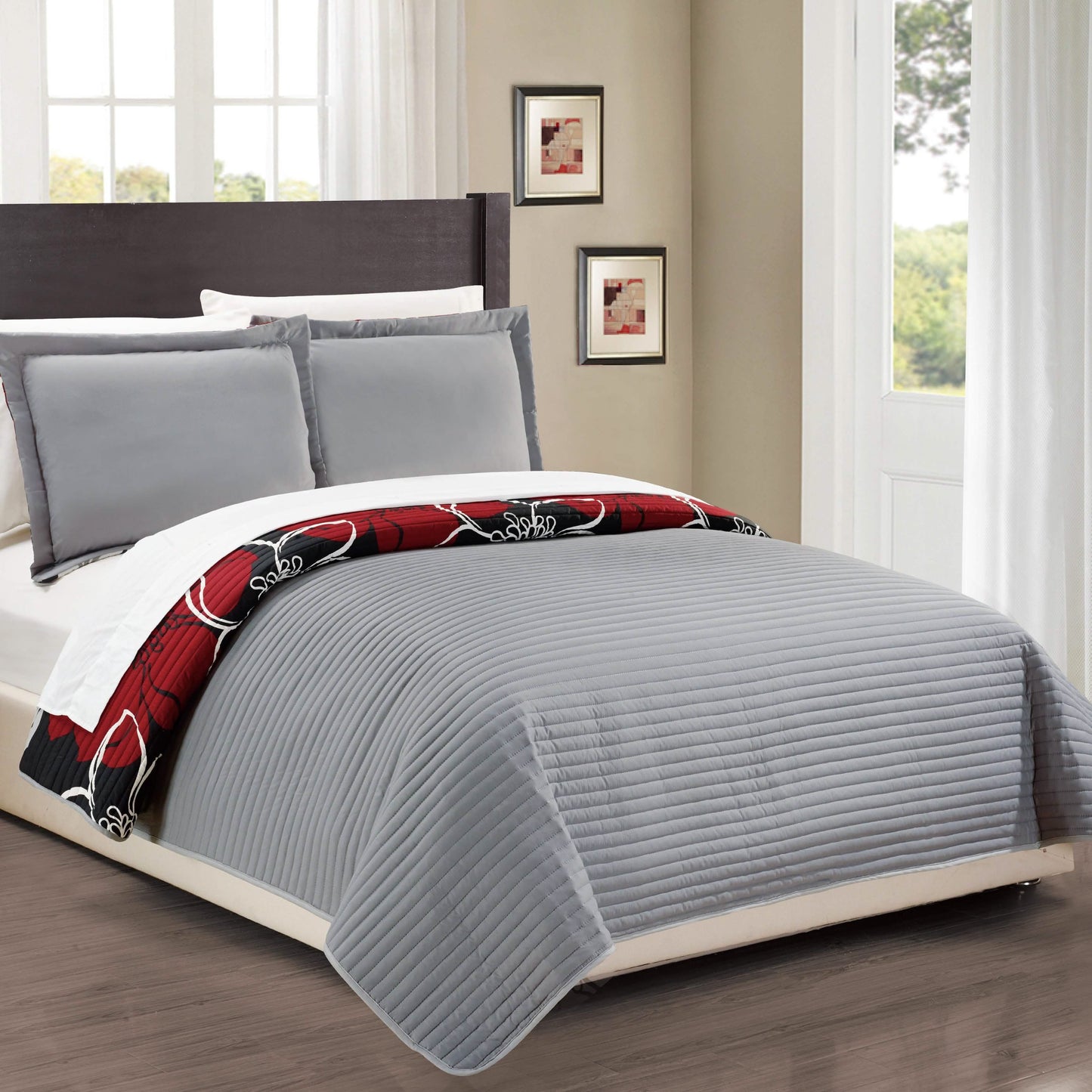 3-Piece Set: Woodside Twin, Queen or King Bedding Quilt Set DailySale