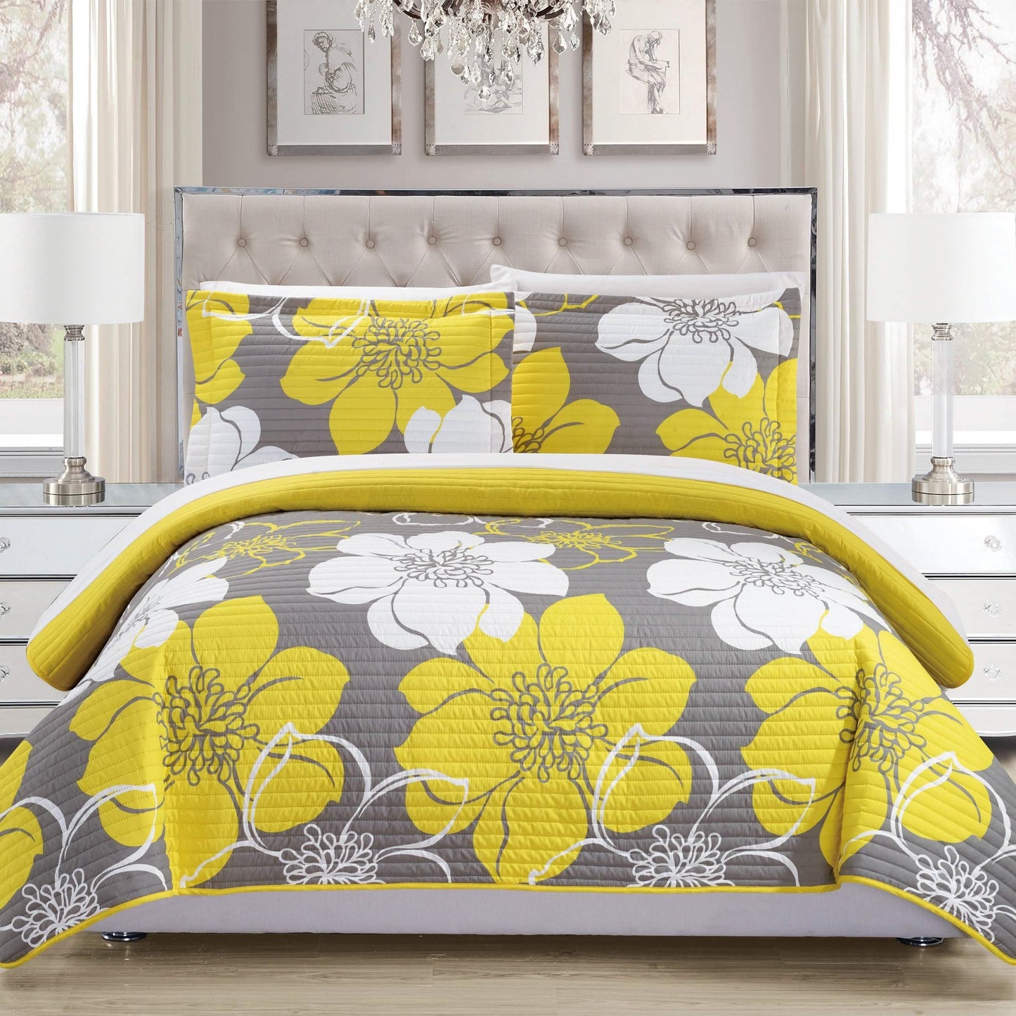 3-Piece Set: Woodside Twin, Queen or King Bedding Quilt Set DailySale