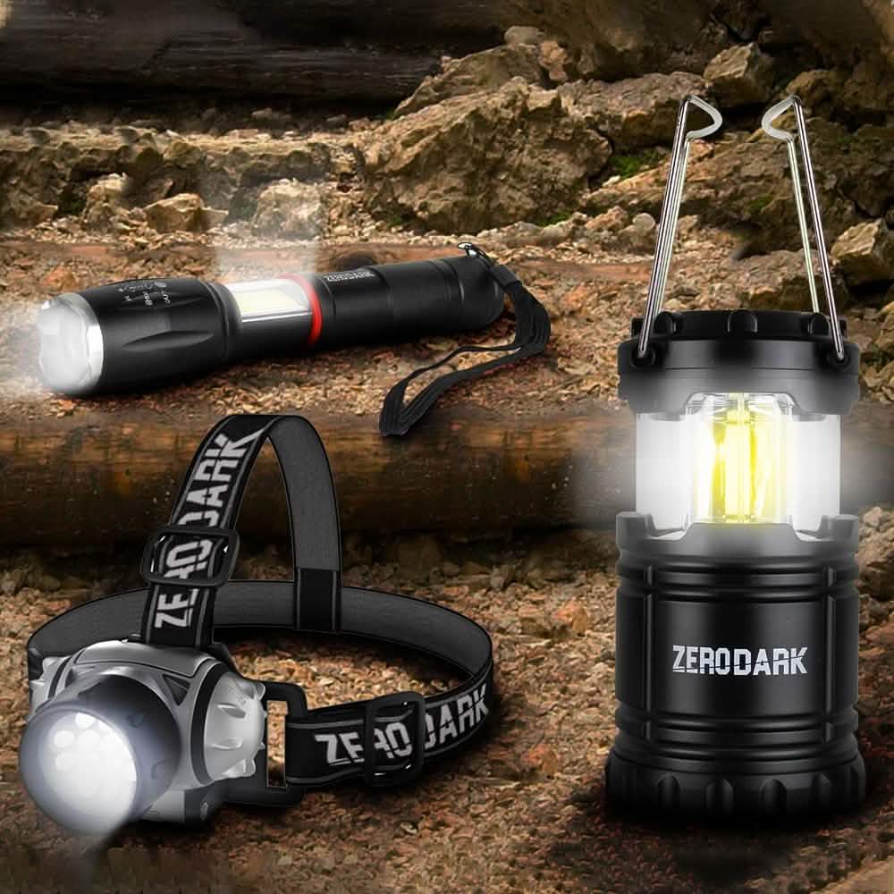 3-Piece Set: ZeroDark Tactical Flashlight, Lantern and Headlamp DailySale