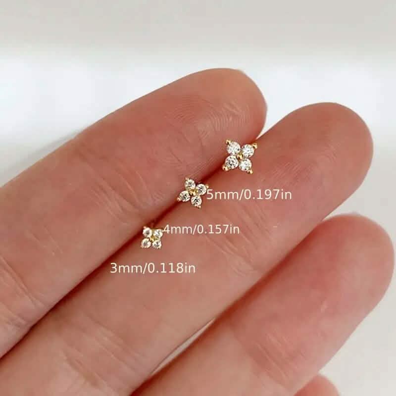 3-Pieces: Elegant Floral Stud Earrings Set DailySale