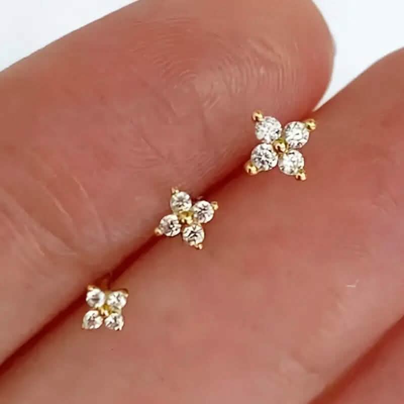 3-Pieces: Elegant Floral Stud Earrings Set DailySale