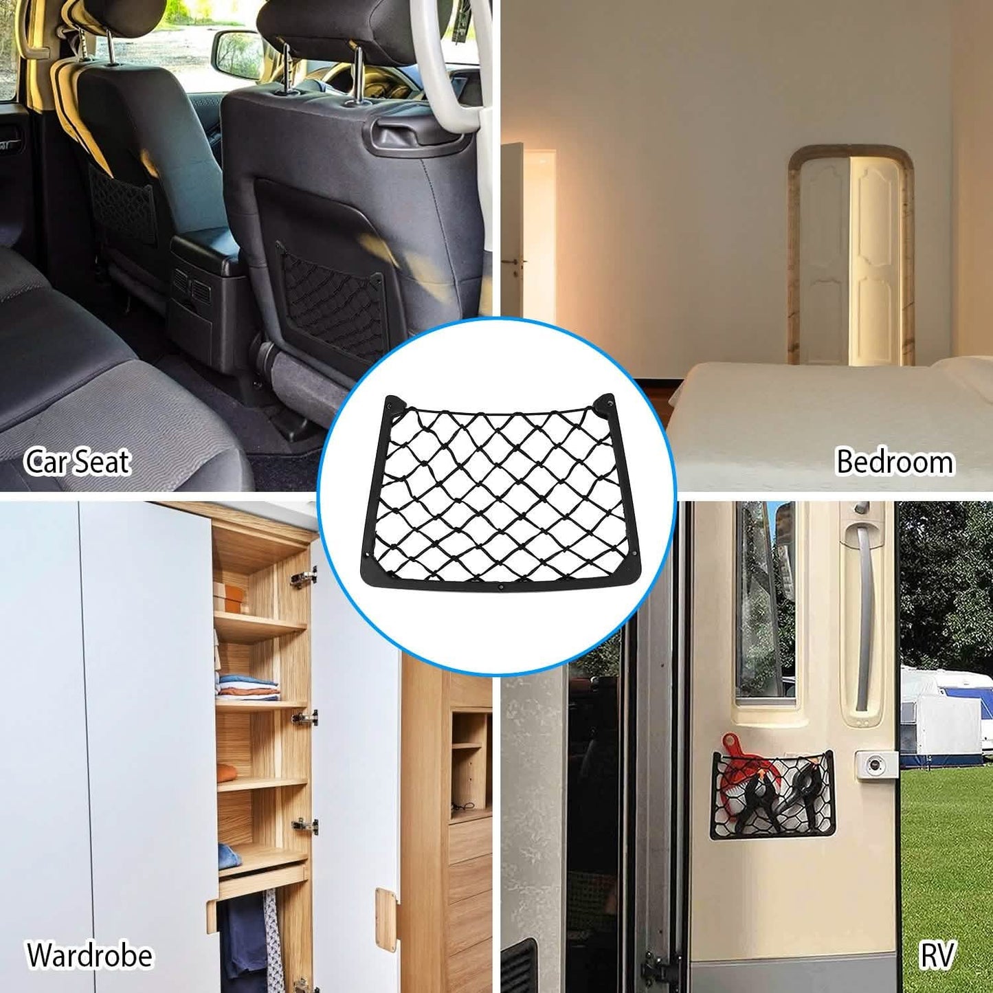 3-Pieces: Mesh Pocket Seat Side Organizer DailySale