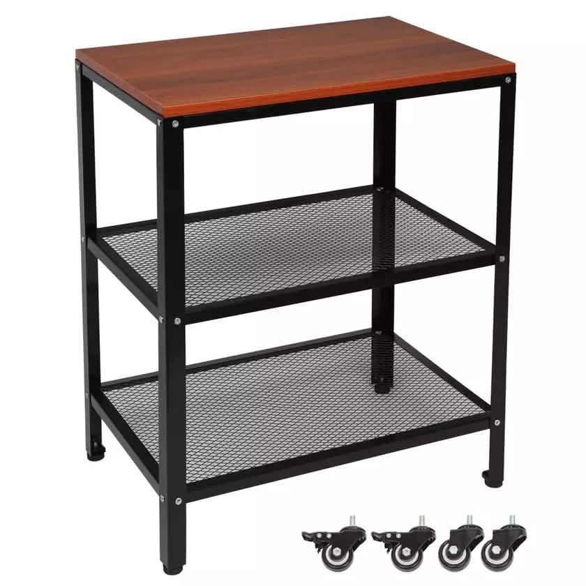 3-Tier Kitchen Microwave Cart Standing Bakers Rack Storage Cart DailySale