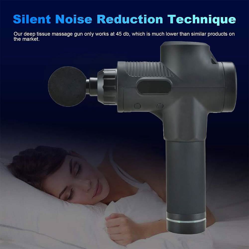 30 Speed Deep Tissue Ultra-Quiet Muscle Massage Gun with 7 Heads DailySale