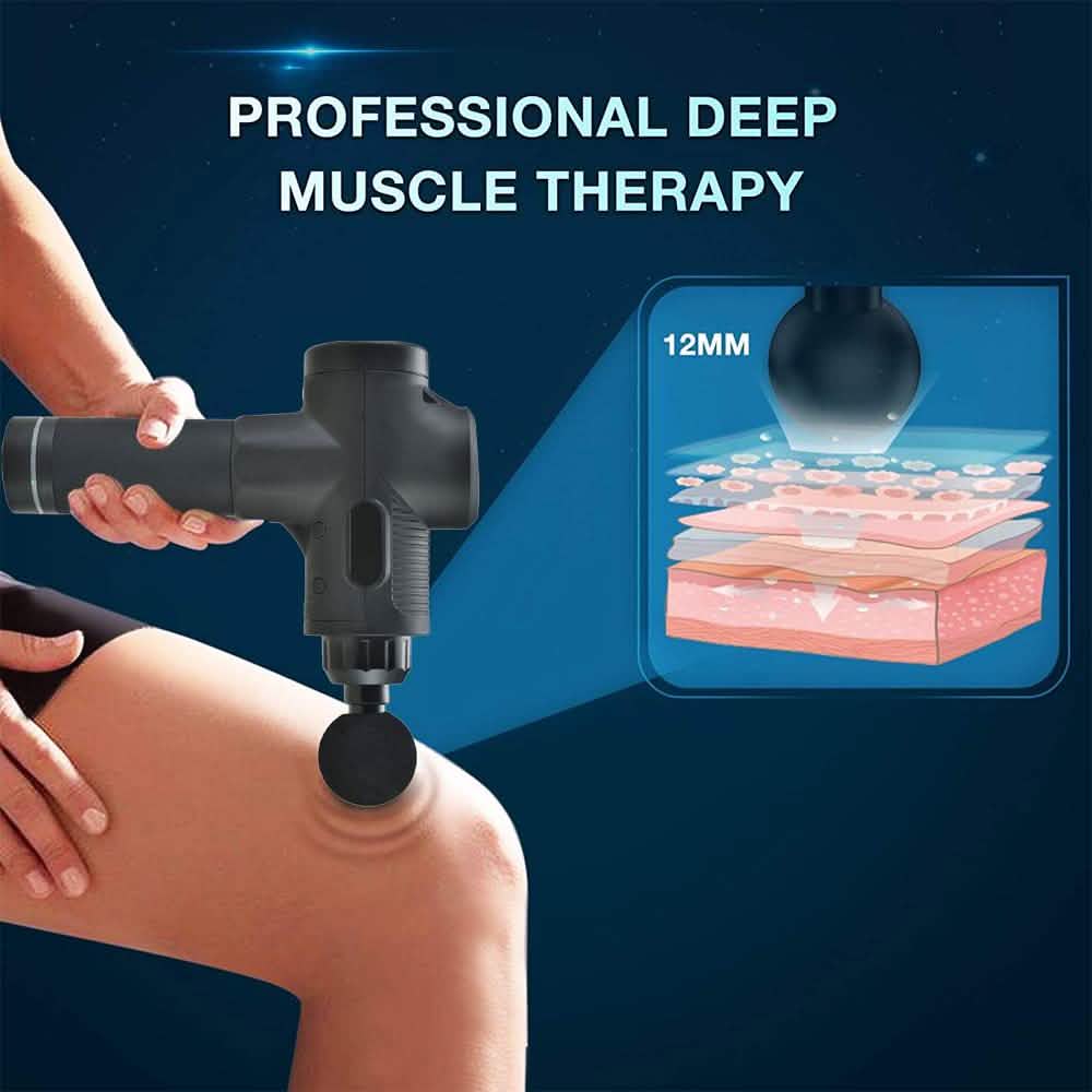 30 Speed Deep Tissue Ultra-Quiet Muscle Massage Gun with 7 Heads DailySale