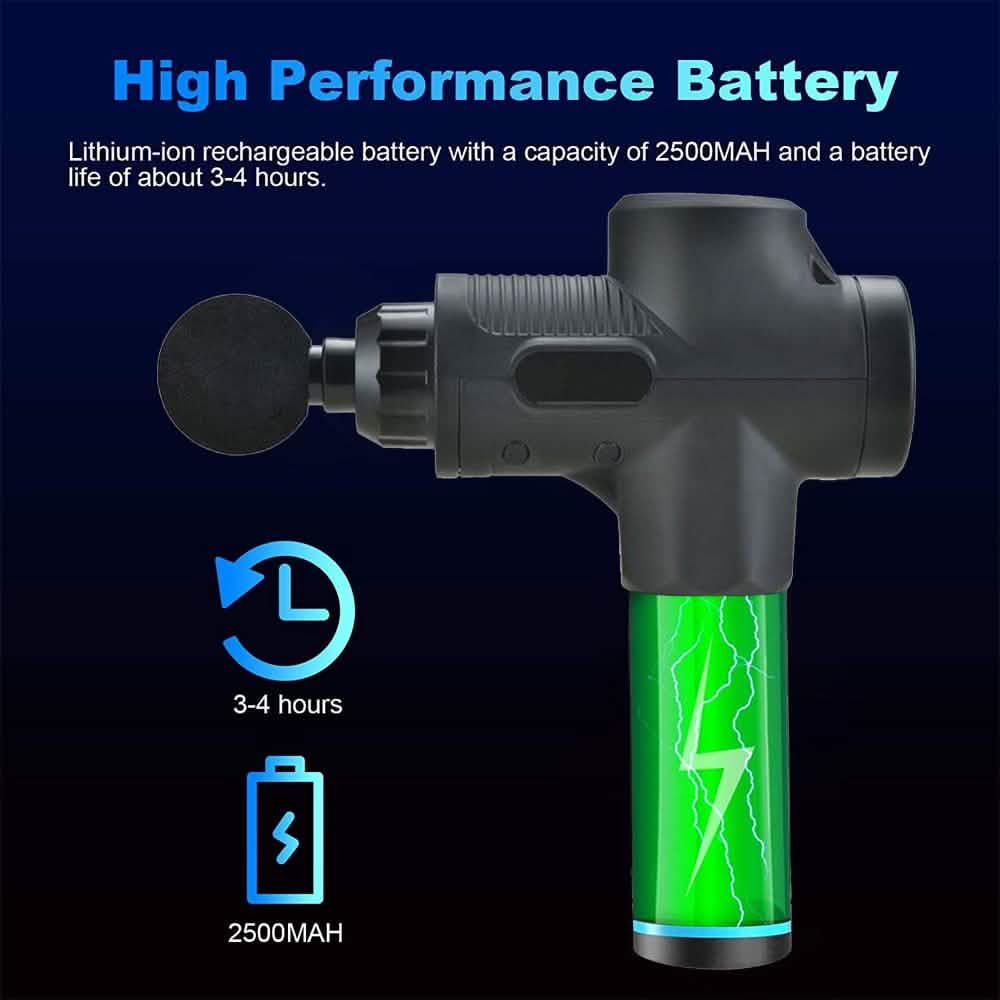30 Speed Deep Tissue Ultra-Quiet Muscle Massage Gun with 7 Heads DailySale