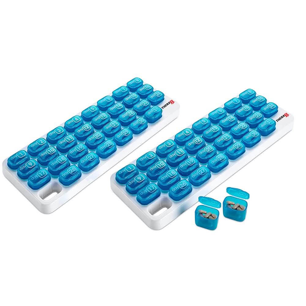 31 Day Monthly Pill and Vitamin Organizer with Large Removable Pods DailySale