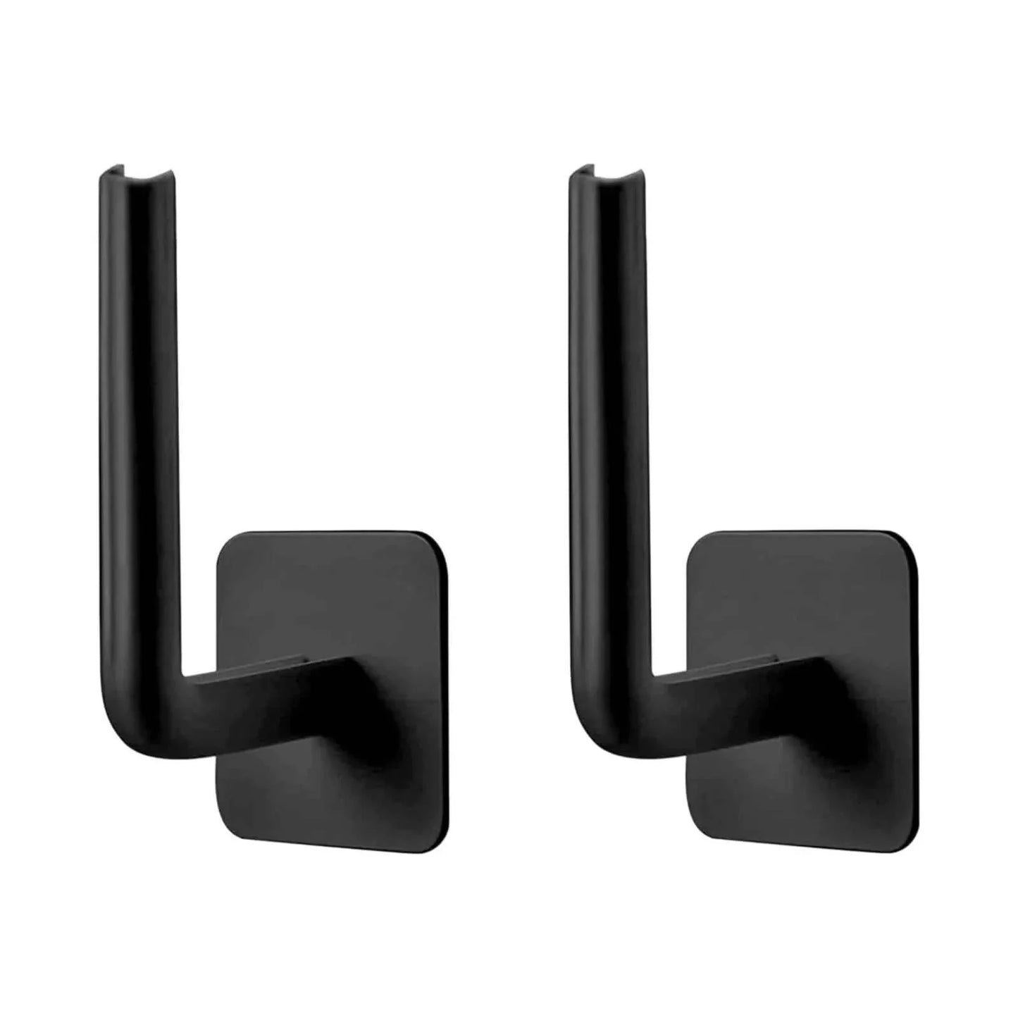 4-Pack: Adhesive Toilet Paper Holder, Wall Mount, White & Black DailySale