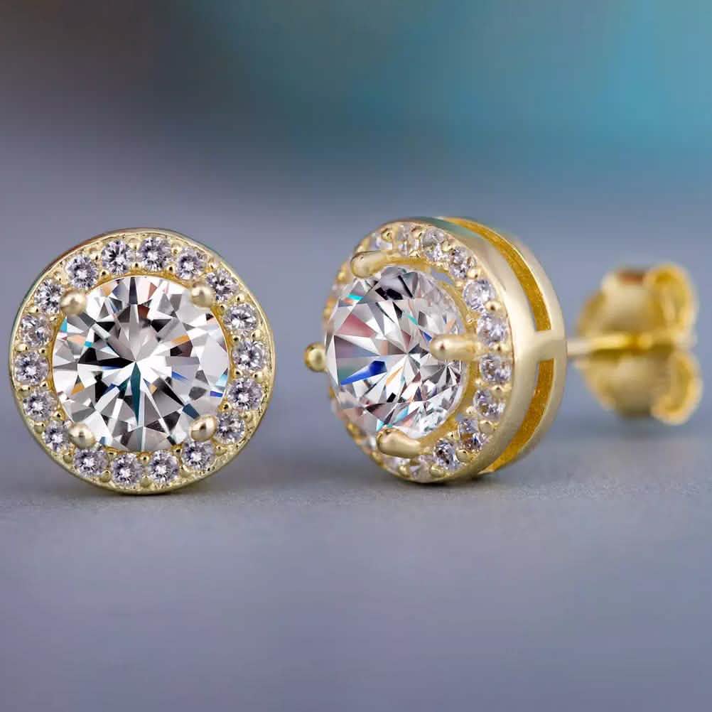 3.44 CTTW Halo Stud Earrings with Swarovski Elements DailySale