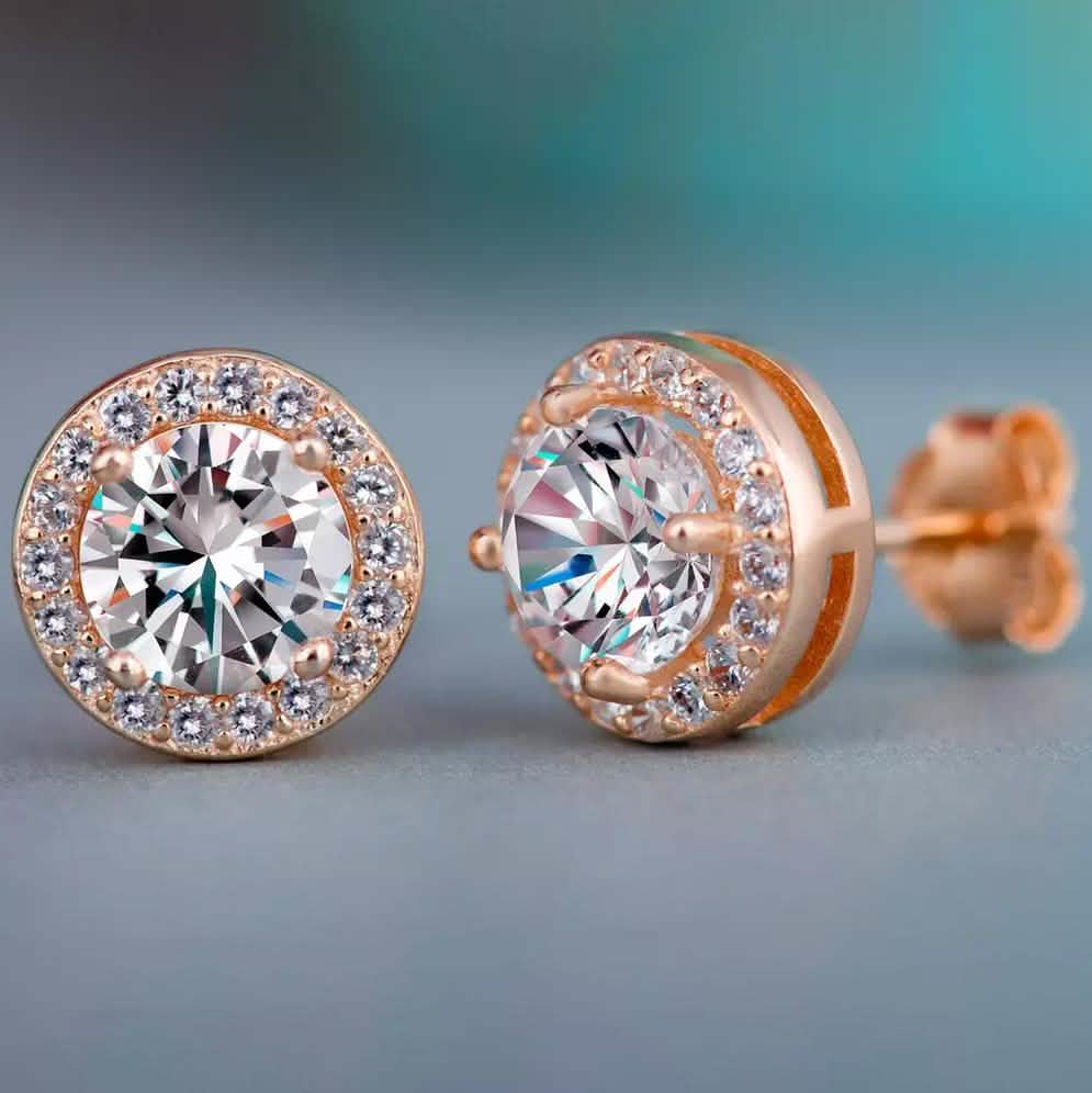 3.44 CTTW Halo Stud Earrings with Swarovski Elements DailySale