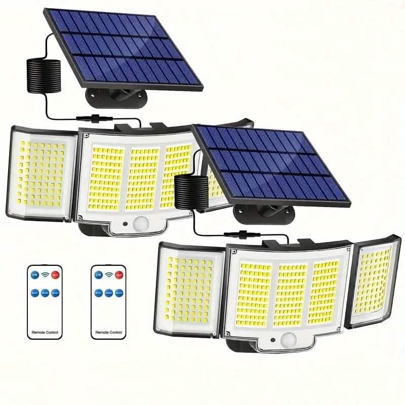 348 LED Motion Sensor Solar Lights Outdoor with Remote Control DailySale