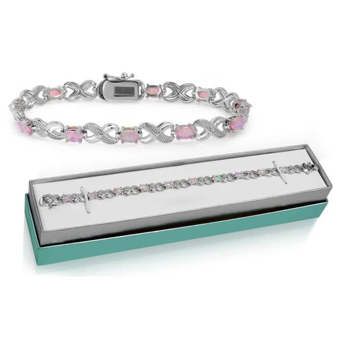 3.55 CTW Genuine Opal "X's and O's" Opal Bracelet By MUIBLU Gems DailySale